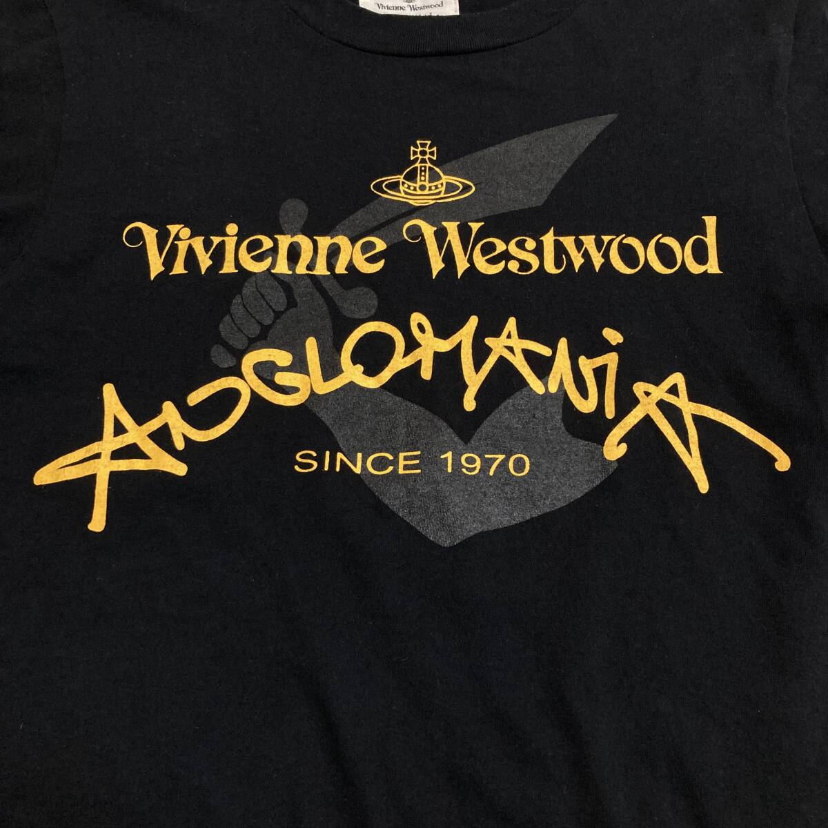ANGLOMANIA vivienne westwood Logo футболка чёрный 38 размер Anne Glo любитель Vivienne Westwood трикотаж с коротким рукавом archive 4030101