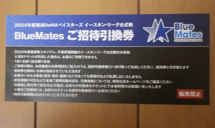 横浜DeNAベイスターズ イースタンリーグ公式戦 引換券 リーグ公式戦ご招待引換券 ファーム イースタン 筒香 225 メジャー 日本球界復帰の画像1