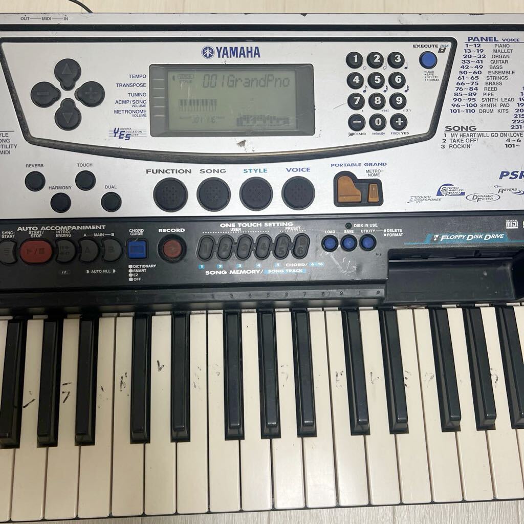 YAMAHA 電子キーボード PSR-340 電源コード付き　動作品　現状品