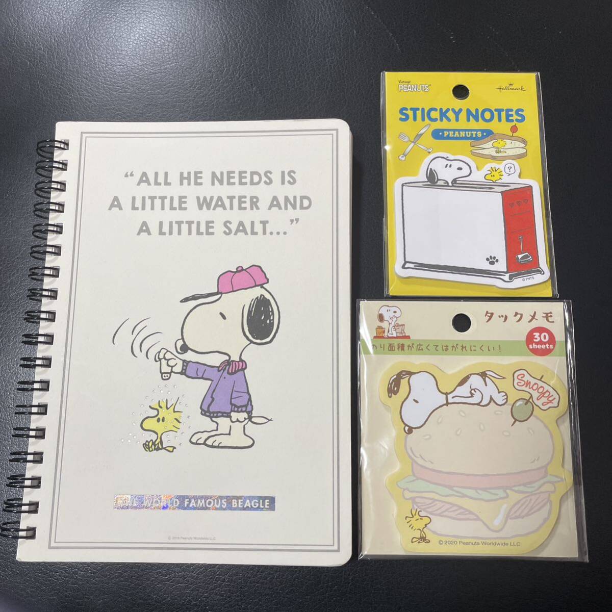 【調理系デザイン】ヴィンテージ　PEANUTS スヌーピー 文房具3点セット_画像1