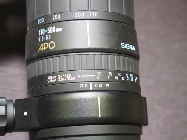 S915 SIGMA カメラレンズ 170-500mm 1:5-6.3 APO φ86 3m/9.8ft 3.2m/10.5ft シグマ キャノン用の画像5