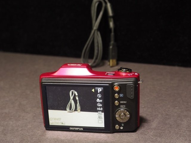 S989 OLYMPUS コンパクトデジタルカメラ SZ-11 バッテリー付属 レッド ED 4.0-90.0mm 1:3.0-6.9 オリンパス
