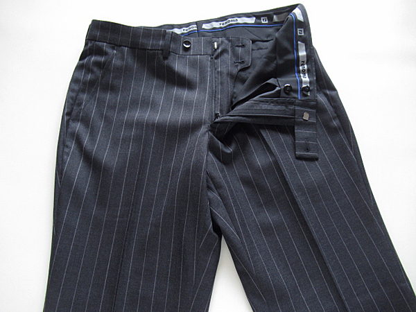 新品◆春夏★レノマ renoma HOMME British Wool Blend BULKY&DURARBLE ウールスーツ BB6 グレー ストライプ柄の画像9