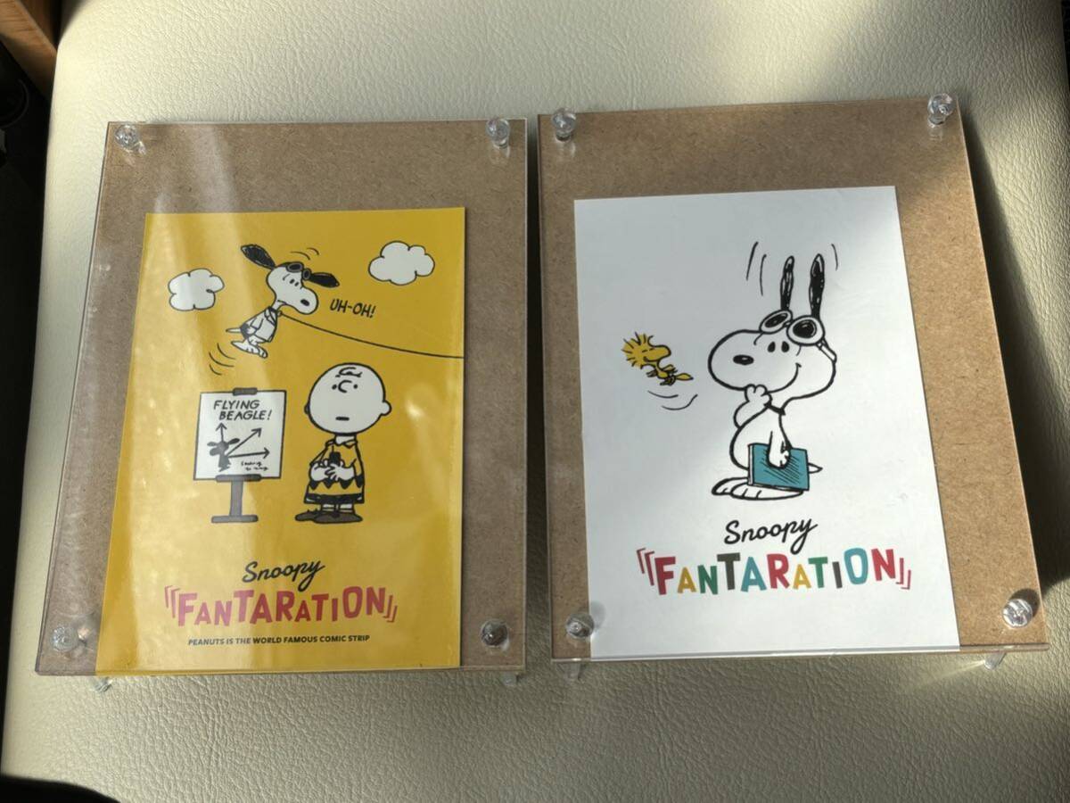 ④スヌーピー ×おもしろサイエンスアート展 ポストカード２枚組 「SNOOPY FANTARATION」の画像1