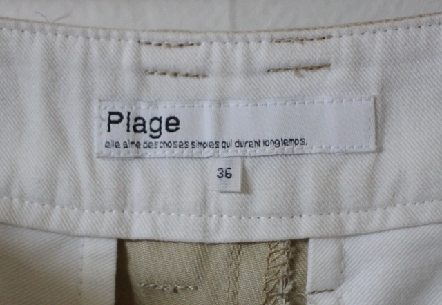 Plage(p Large .)* tuck chinos cropped pants 36 ankle height 