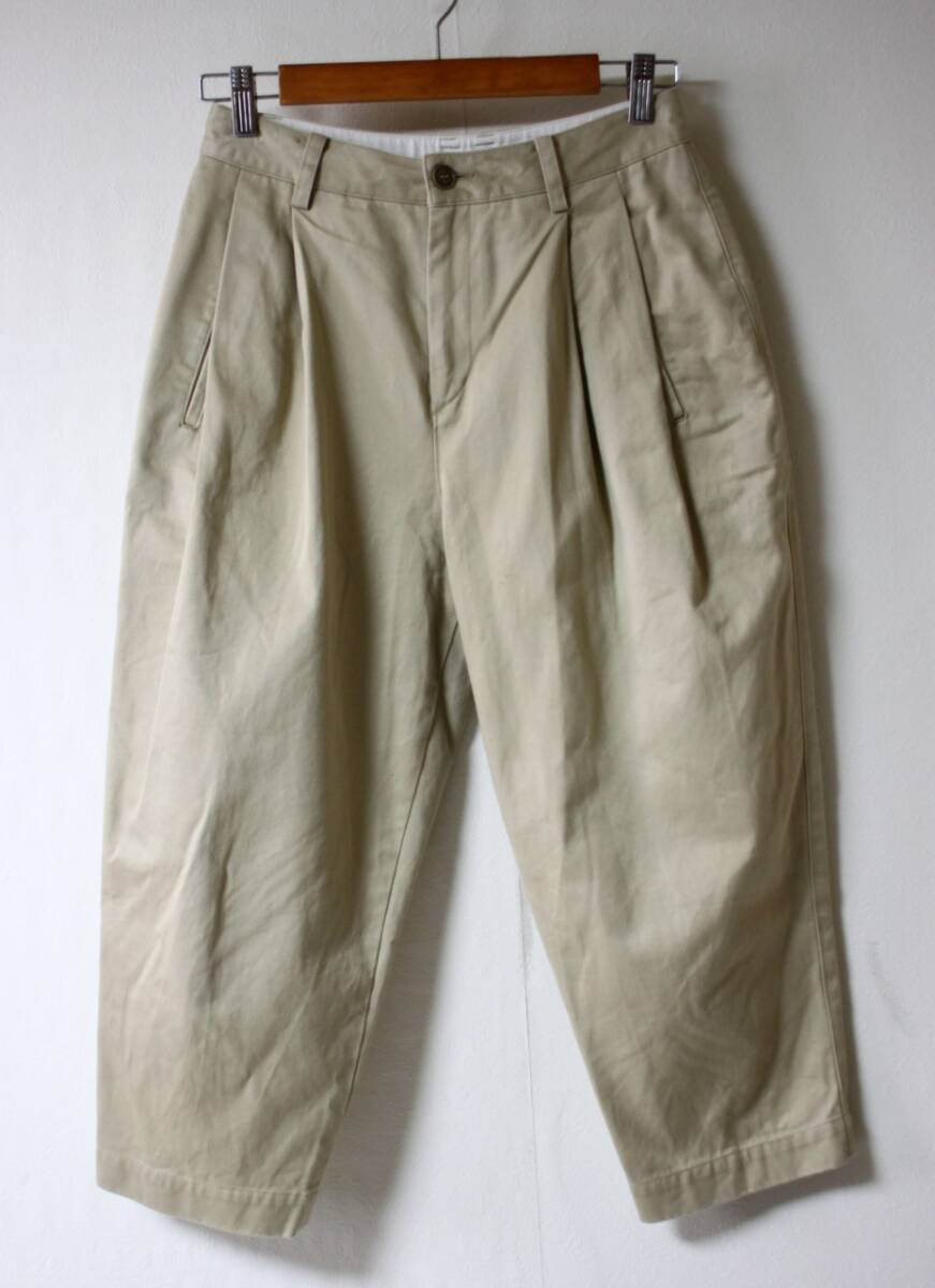 Plage(p Large .)* tuck chinos cropped pants 36 ankle height 