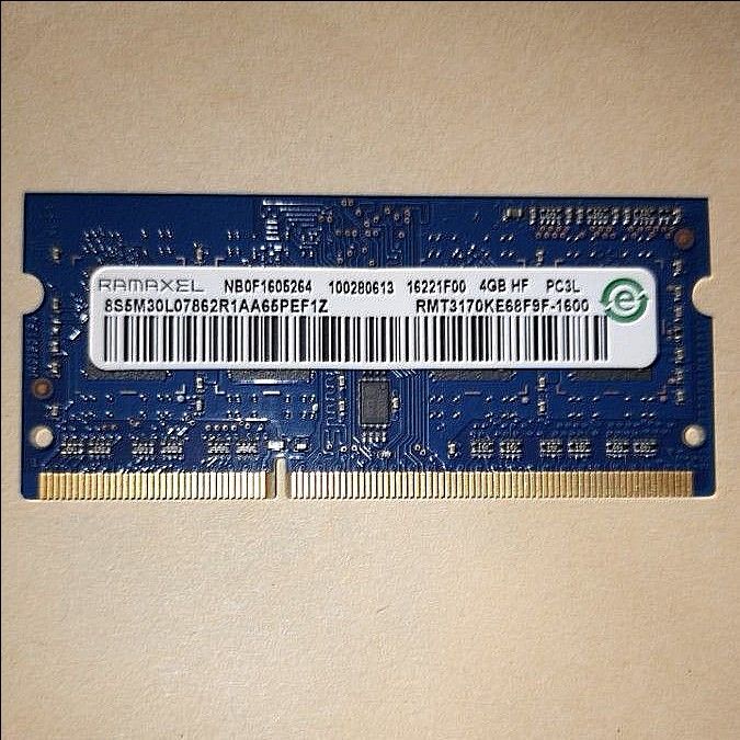 (4GB 1枚) RAMAXEL RMT3170KE68F9F-1600 ノートパソコン用メモリ 1.35V低電圧タイプ
