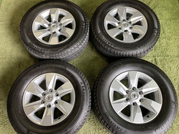 送料無料 ラジアルセット 新車外し ランドクルーザー プラド 17in 7.5J +25 PCD139.7 ミシュラン LATITUDE 265/65R17 極上品_画像1