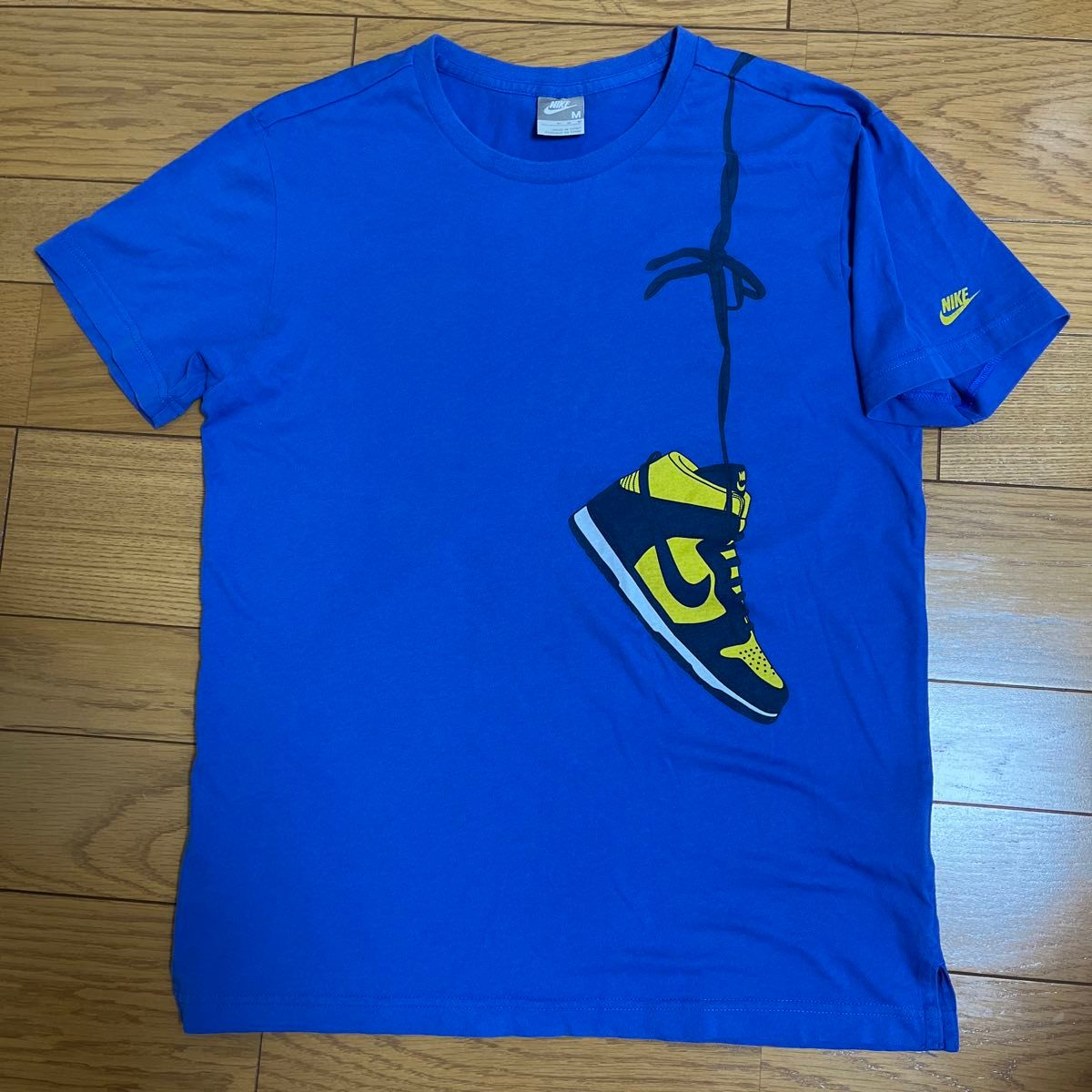 NIKE ナイキ Tシャツ DUNK ダンクHi ブルー肩掛け 半袖Tシャツ 復刻 ビンテージ 