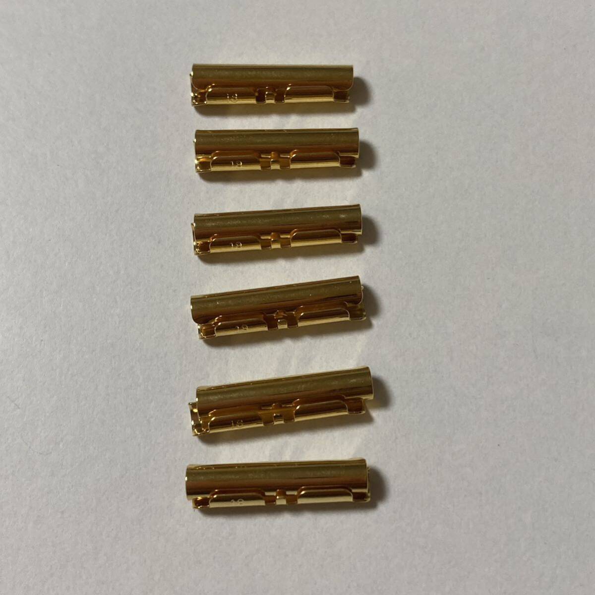  Fit труба end деталь прямой can золотой цвет 18mm 6 пара (1 2 шт )