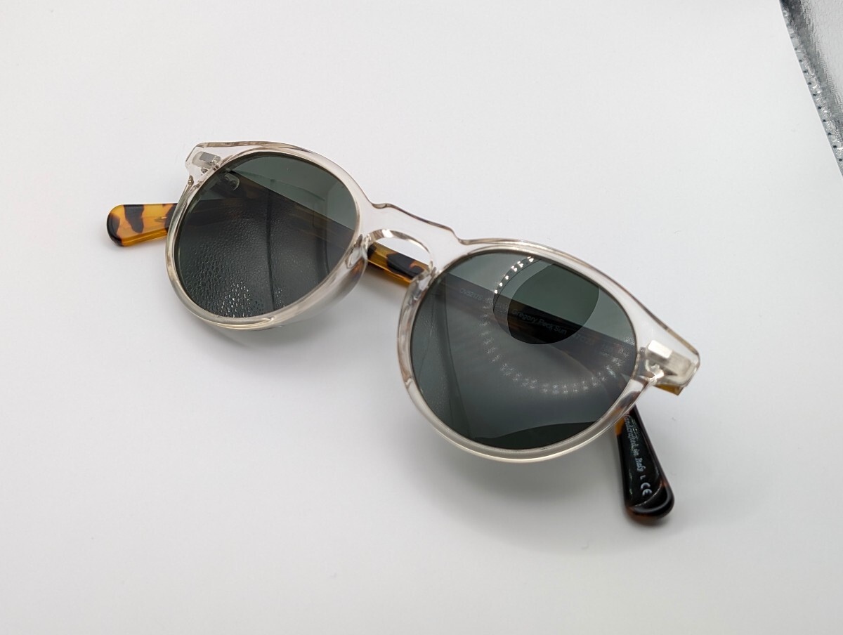 Oliver Peoples オリバーピープルズ サングラス Gregory Peck Sun 偏光レンズ クリアフレーム　検）Ayame eyevan レイバン