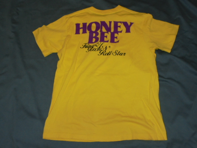 送料185円・K571■ 矢沢永吉 Tシャツ HONEY BEE Lサイズ イエロー生地の画像3