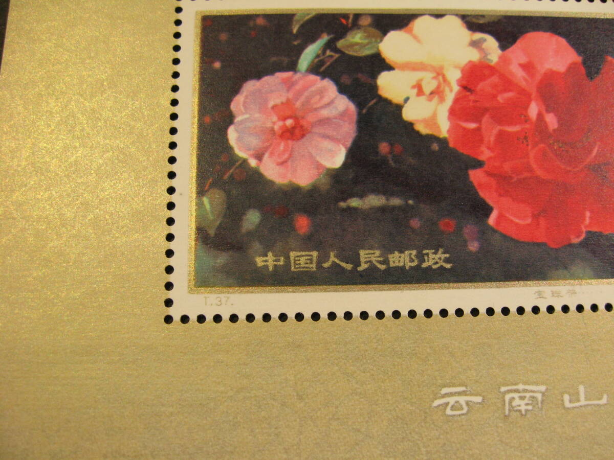 【538】中国切手 雲南のツバキ小型シート T37ｍの画像4