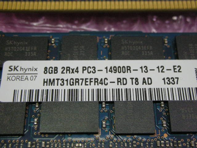 Skhynix PC3-14900R 8GB x 4枚 計 32GBの画像2