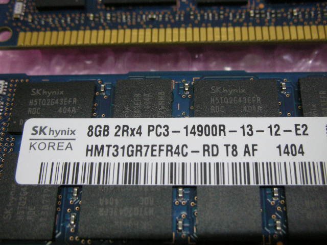 Skhynix PC3-14900R 8GB x 4枚 計 32GB_画像2