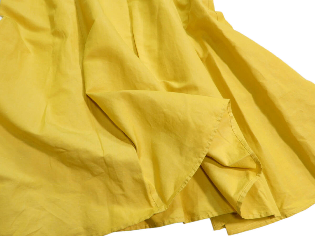 IENA イエナ 大人可愛い☆ 手洗い可能 コットン リネン 綿 麻 ロング デザインフレア―スカート 40の画像3