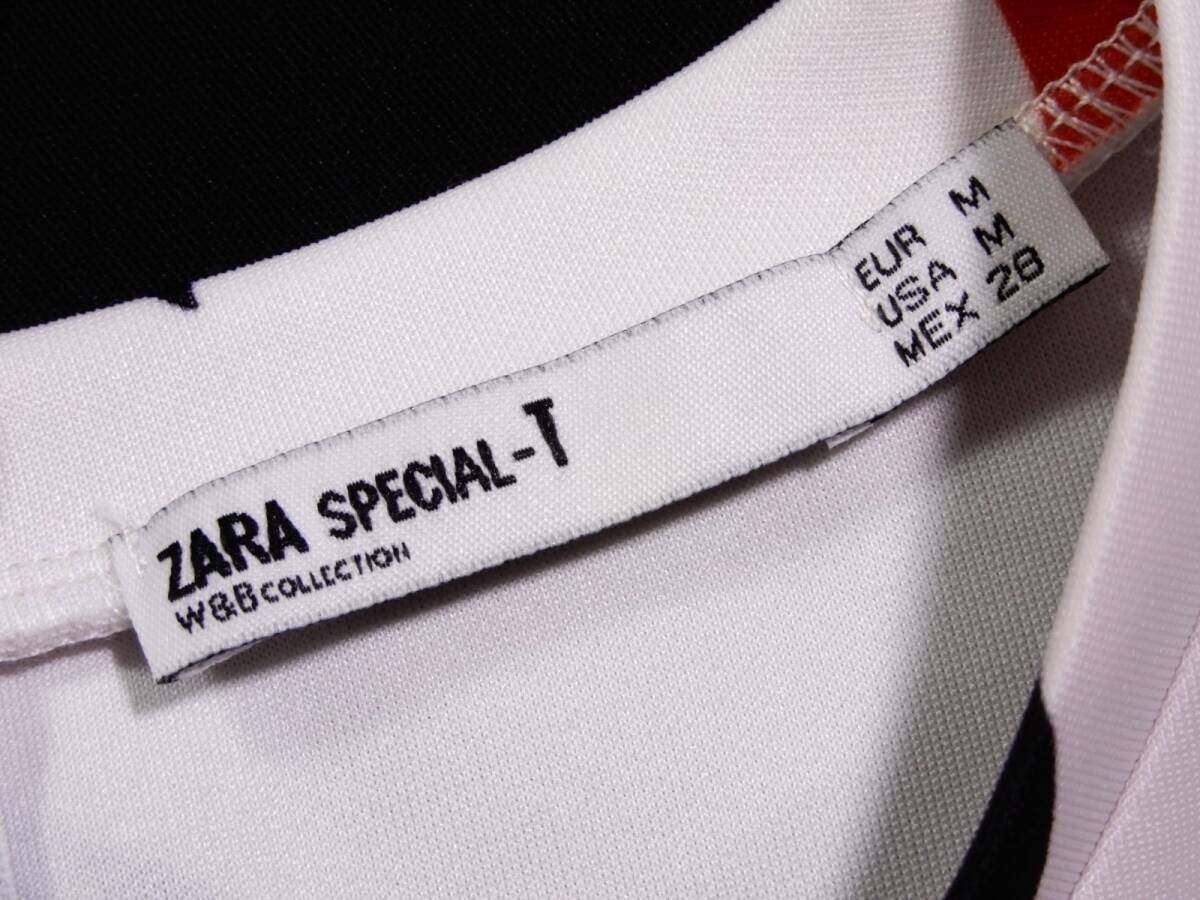 ザラ ZARA SPECIAL-T 大人素敵☆プリント プルオーバー ロング カットソー チュニック Mの画像5