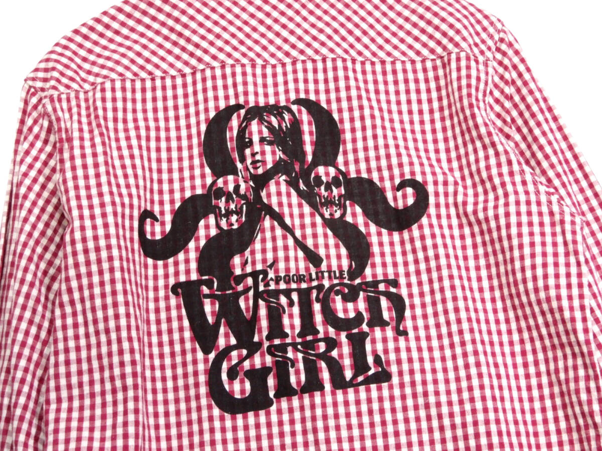  Hysteric Glamour Hysteric Glamour cotton flax cotton linen Logo girl print check pattern shirt L