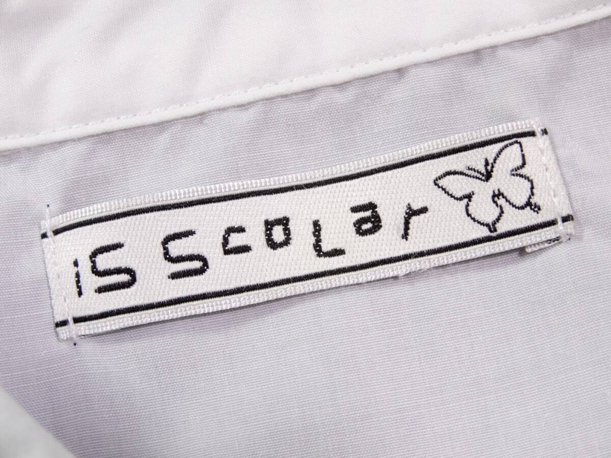 イズスカラー is SCOLAR 可愛い☆前後切り替え ストライプ 刺繍衿 シャツ M の画像5