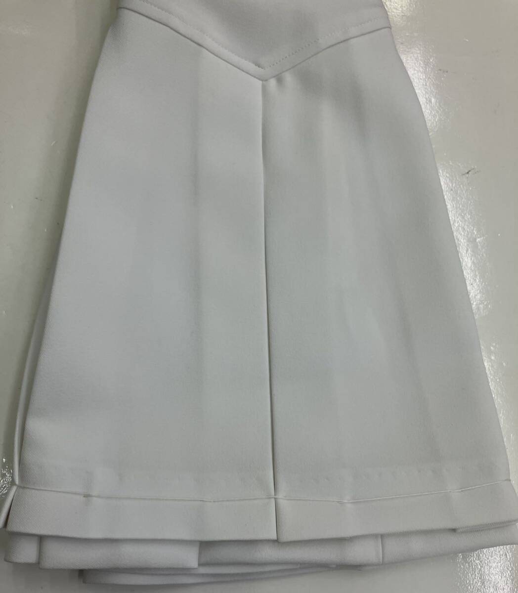 定価6930円 ウエスト63 レディース 女子 ホワイト 白 ユニフォーム レトロ ミズノ テニス スカート スコート ウェアの画像8