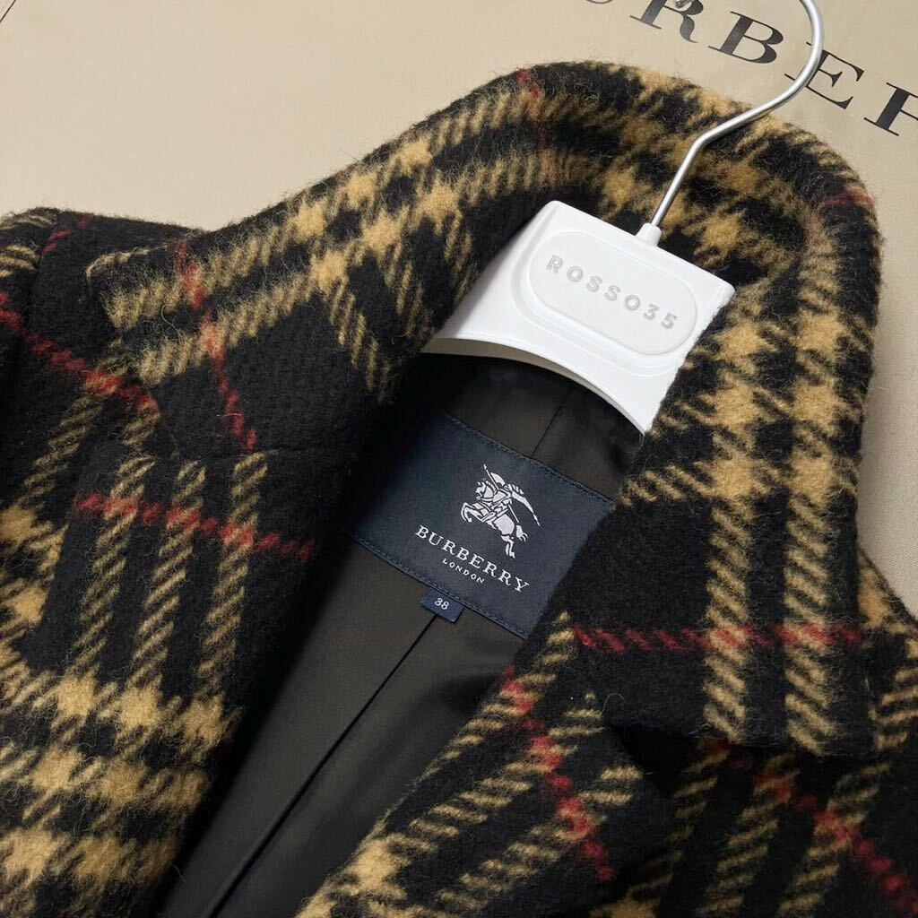 H51【タータンチェック】参考価格17万 超美品●BURBERRY LONDON●華やかなシルエット　高級トレンチコート バーバリーコート レディース_画像3