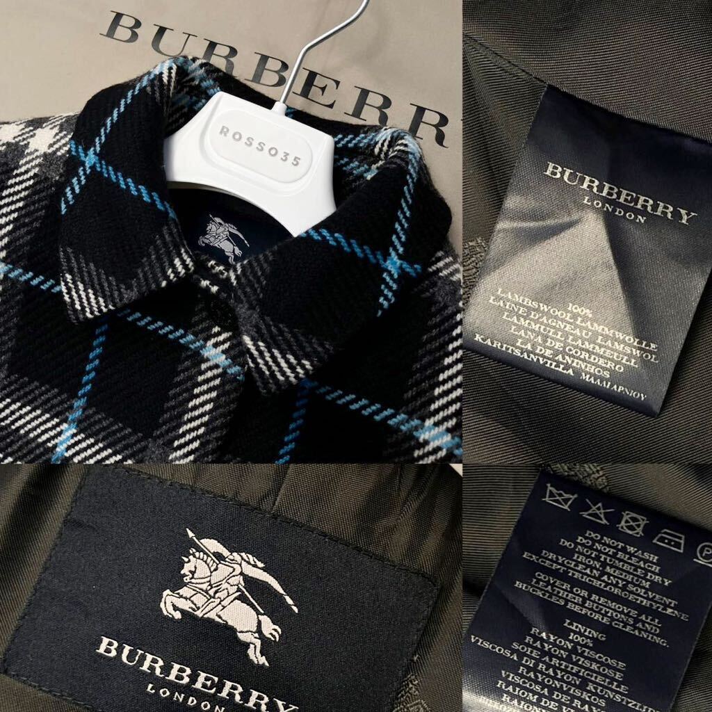 J20【極上完全ラムウール】参考価格17万●超美品BURBERRY LONDON●華やかデザイン●高級ステンカラーコート バーバリーコート レディースの画像10