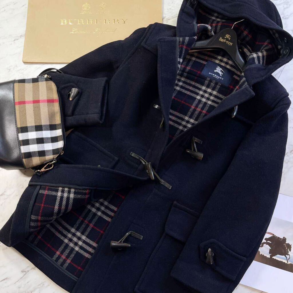 【スペシャリティーモデル!!】参考価格20万●超美品BURBERRY LONDON●ノバチェック●ダッフルコート バーバリーコート レディース　英国製_画像1