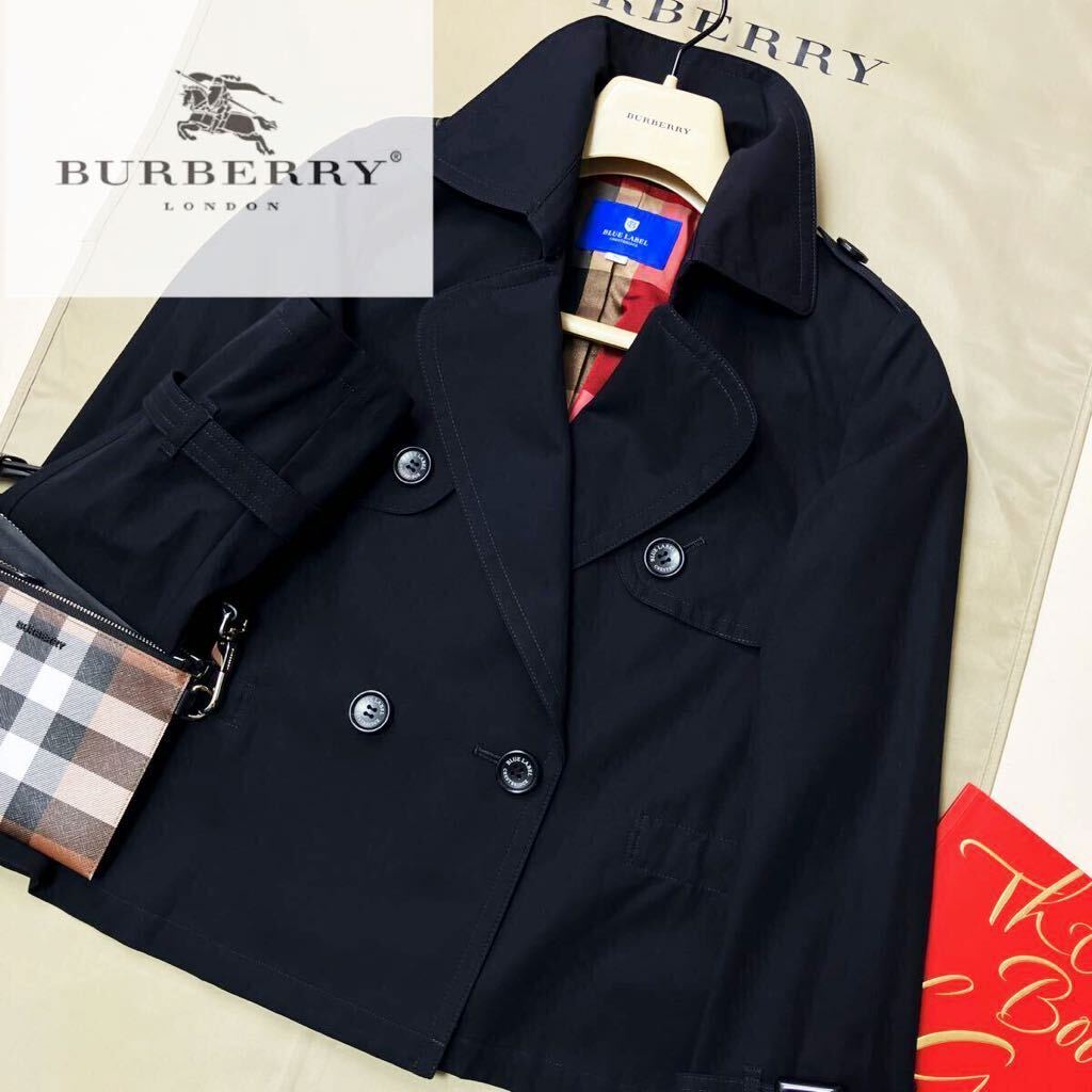 L14サマートレンチ〜参考価格12万●超美品BURBERRY BLUE LABEL●スイーツかつカジュアル!トレンチコート バーバリーコート レディースの画像1