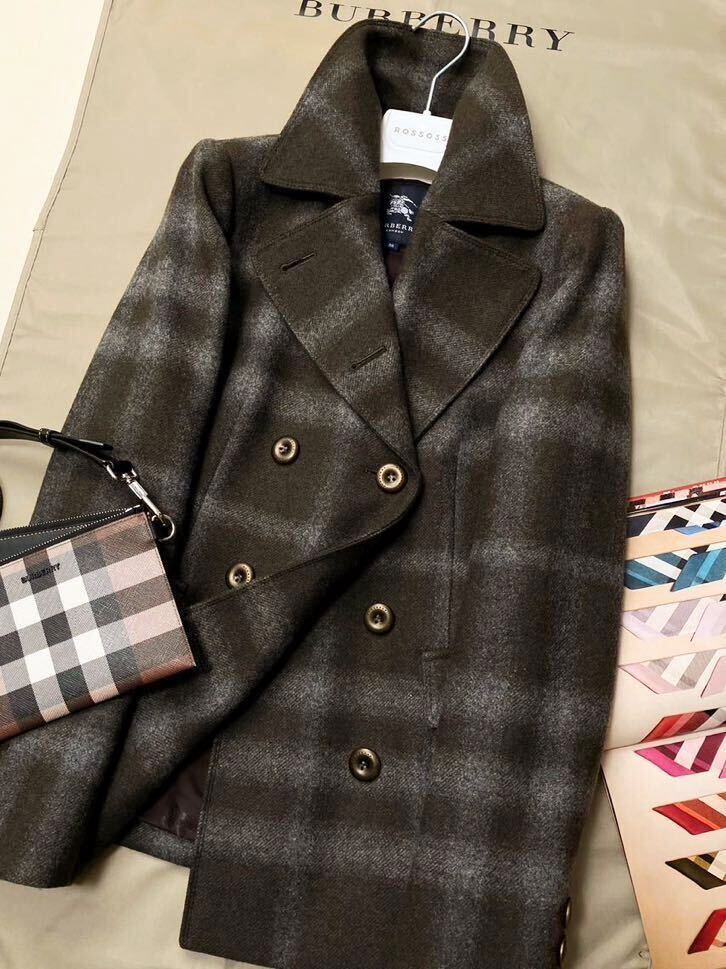 SH9【魅了するノバチェック】参考価格18万●超美品BURBERRY LONDON●華やかなシルエット●トレンチPコート バーバリーコート レディース