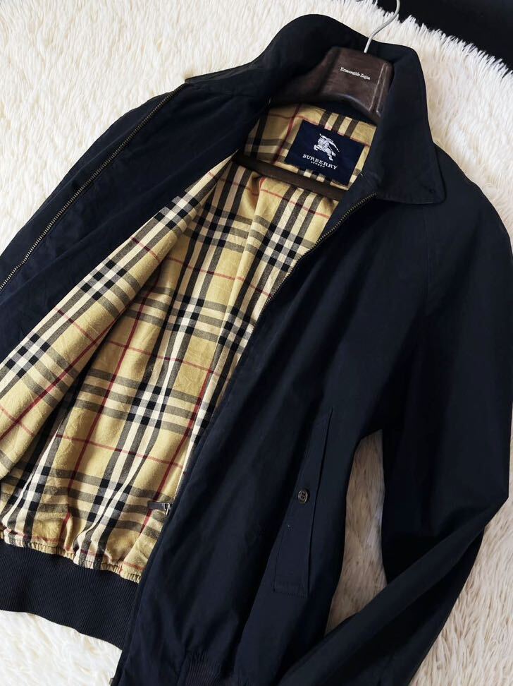 K33【極上スイングトップ】定価16万●BURBERRY LONDON●本場のスペイン製●高級ブルゾンジャケットコート バーバリーコート メンズ　L _画像8