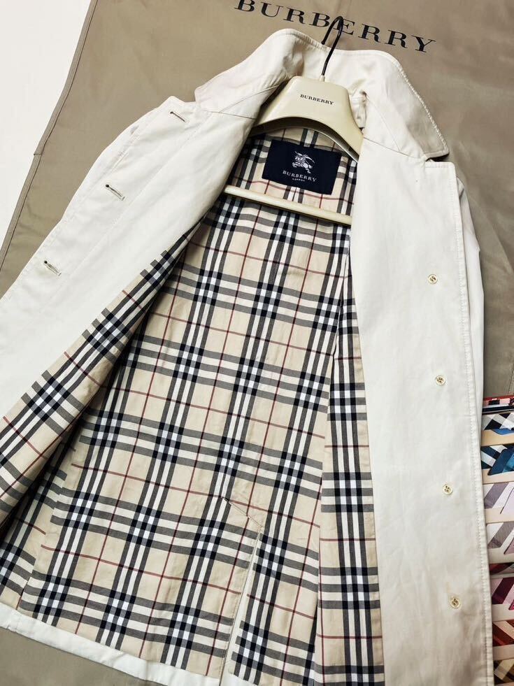 K48【春を彩るプレッピーコーデ】参考価格14万●超美品 BURBERRY LONDON●華やかシルエット●トレンチコート バーバリーコート レディースの画像7