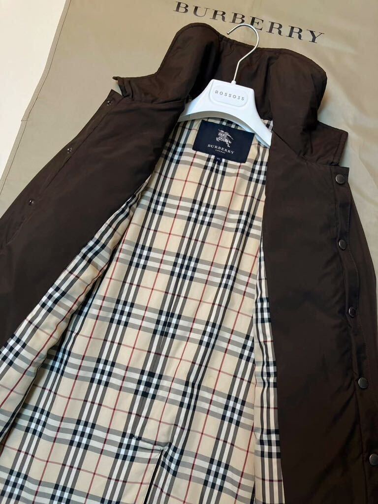 J28【メガノバチェック】参考価格15万●超美品BURBERRY LONDON●さっと羽織れる〜ロングコート バーバリーコート レディース 40/Lの画像8