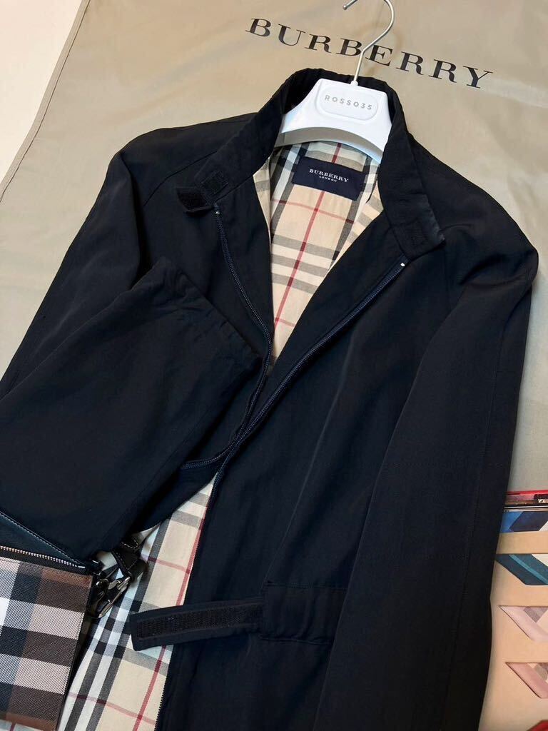 J41【さっとはおれるブルゾン】参考価格12万●美品BURBERRY LONDON●華やかなイギリス製●ジャケットコート バーバリーコート レディース の画像3