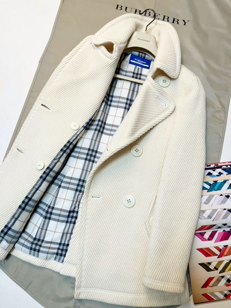 K6【ふんわりフレンチシック】参考価格12万●超美品BURBERRY BLUE LABEL●高級トレンチPコート バーバリーコート レディース ノバチェックの画像6