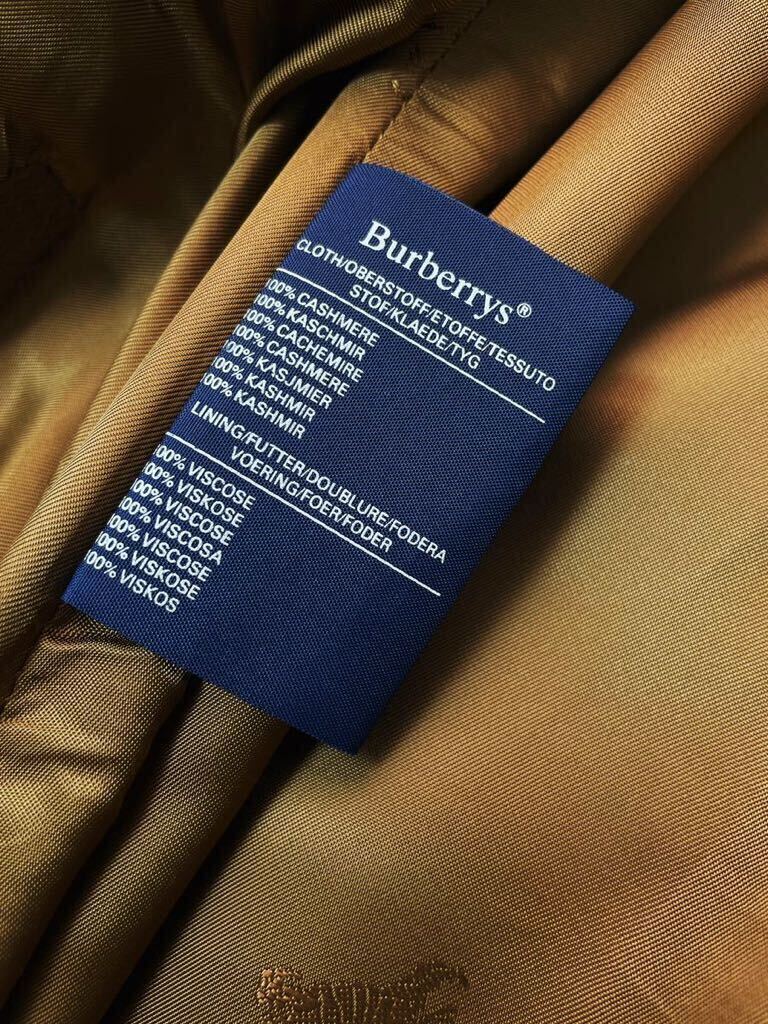 K50【完全頂点!!カシミヤ100%】極美品〜定価30万●BURBERRY LONDON●圧倒的な光沢●英国製!!カシミヤステンカラーバーバリーコート メンズ_画像10