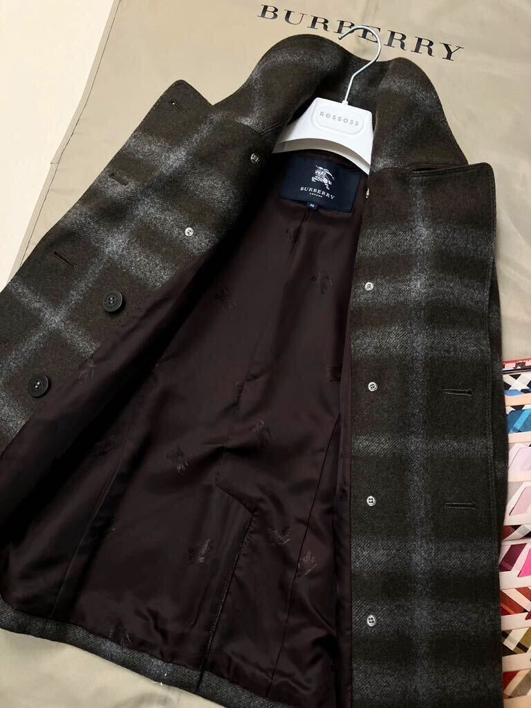 SH9【魅了するノバチェック】参考価格18万●超美品BURBERRY LONDON●華やかなシルエット●トレンチPコート バーバリーコート レディース_画像8