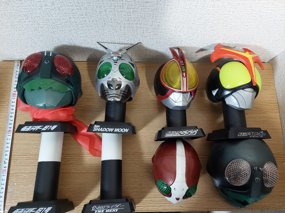 【ジャンク】BANPRESTO　仮面ライダー　マスクディスプレー　フィギュア6点セット_画像1