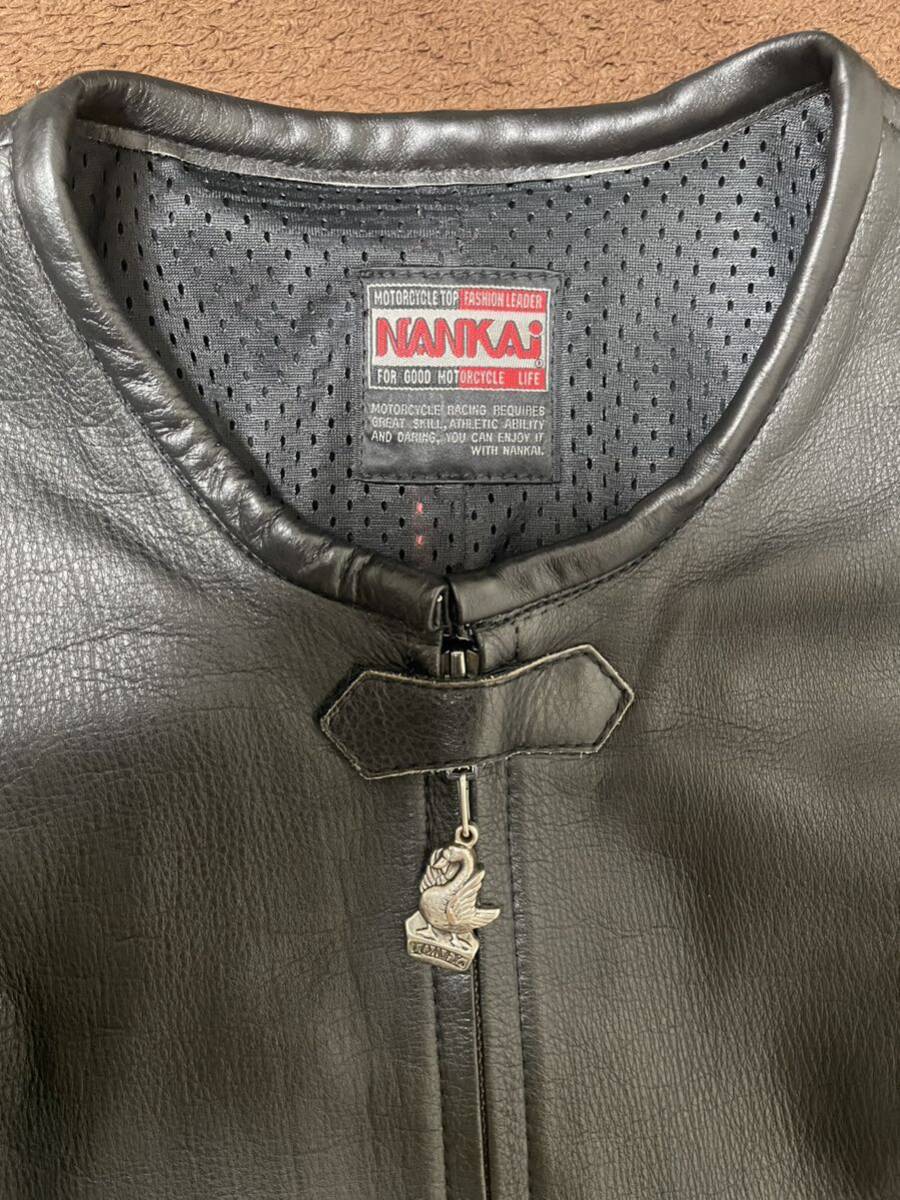 NANKAI ナンカイ 南海 ビンテージ レーシングスーツ 革ツナギ M-L 美品  60年代 昭和 CB72 の画像2