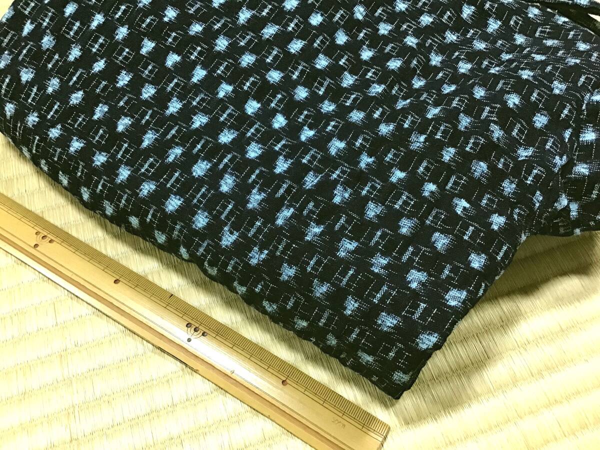 古布1115 カルサン 紐タイプ 袴タイプのモンペ 木綿 絣 パンツ丈85ｃｍ 着用可 リメイク材料の画像6