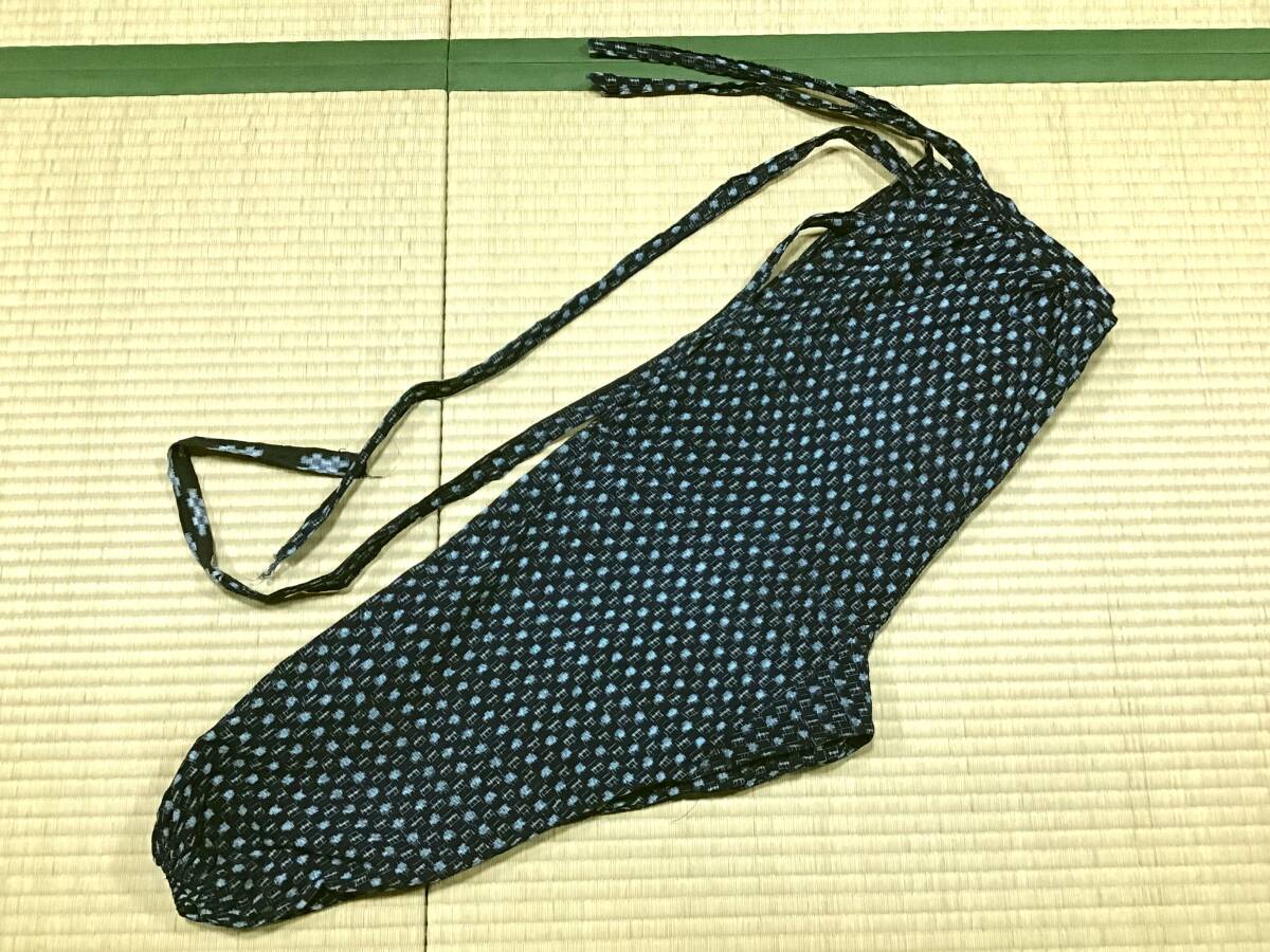 古布1115 カルサン 紐タイプ 袴タイプのモンペ 木綿 絣 パンツ丈85ｃｍ 着用可 リメイク材料の画像5