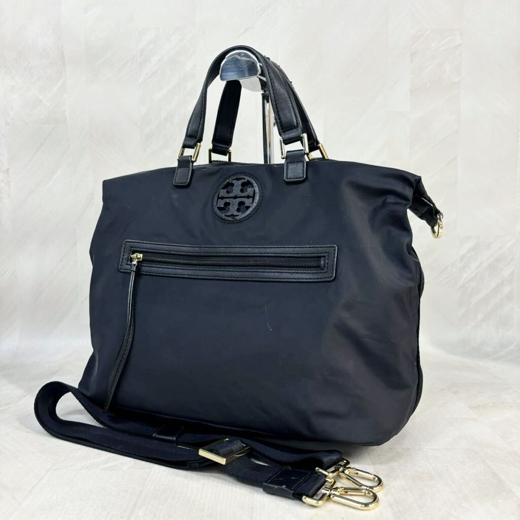 240322-TORY BURCH トリーバーチ 2way ハンドバッグ ショルダーバッグ ブラック 黒 ゴールド金具 鞄の画像1