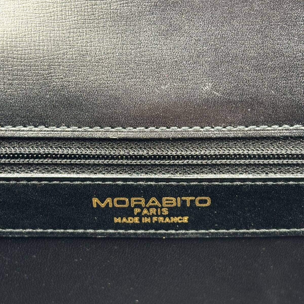 240329-MORABITO モラビト クロコダイルレザー ハンドバッグ 本革 高級 ゴールド金具 ブラック 黒 レディース 鞄の画像8