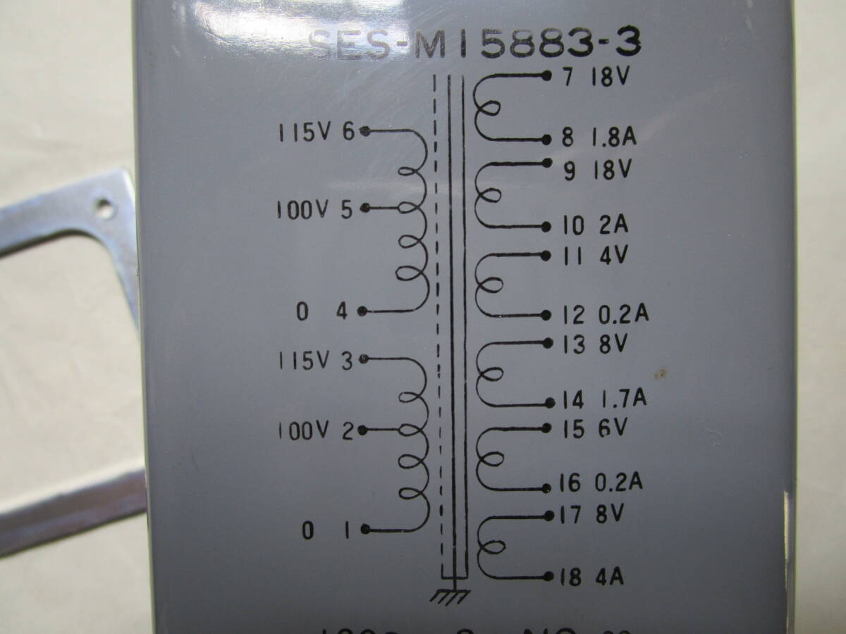 ジャンク（プ）　④18V/18V/4V/13.8V/6V/8V　マルチ出力　立型防磁電源トランス　取外し品_画像8