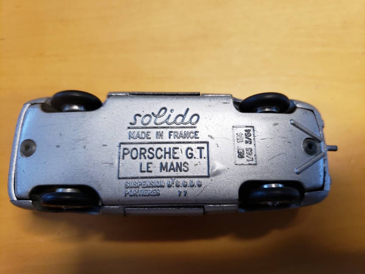 1/43 フランス製 ビンテージ Solido ソリド ポルシェ PORSCHE 718 GTR Le Mans ルマン 中古 Playworn 絶版レア 911 964 917 908 910 904 GP_画像8