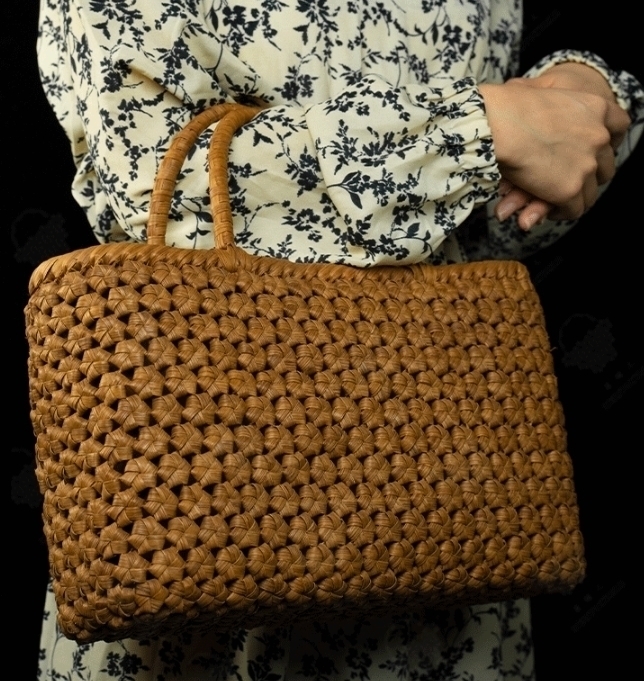  worker. handmade mountain .. basket bag hand-knitted mountain ... bag basket cane basket hexagon braided high class handbag 