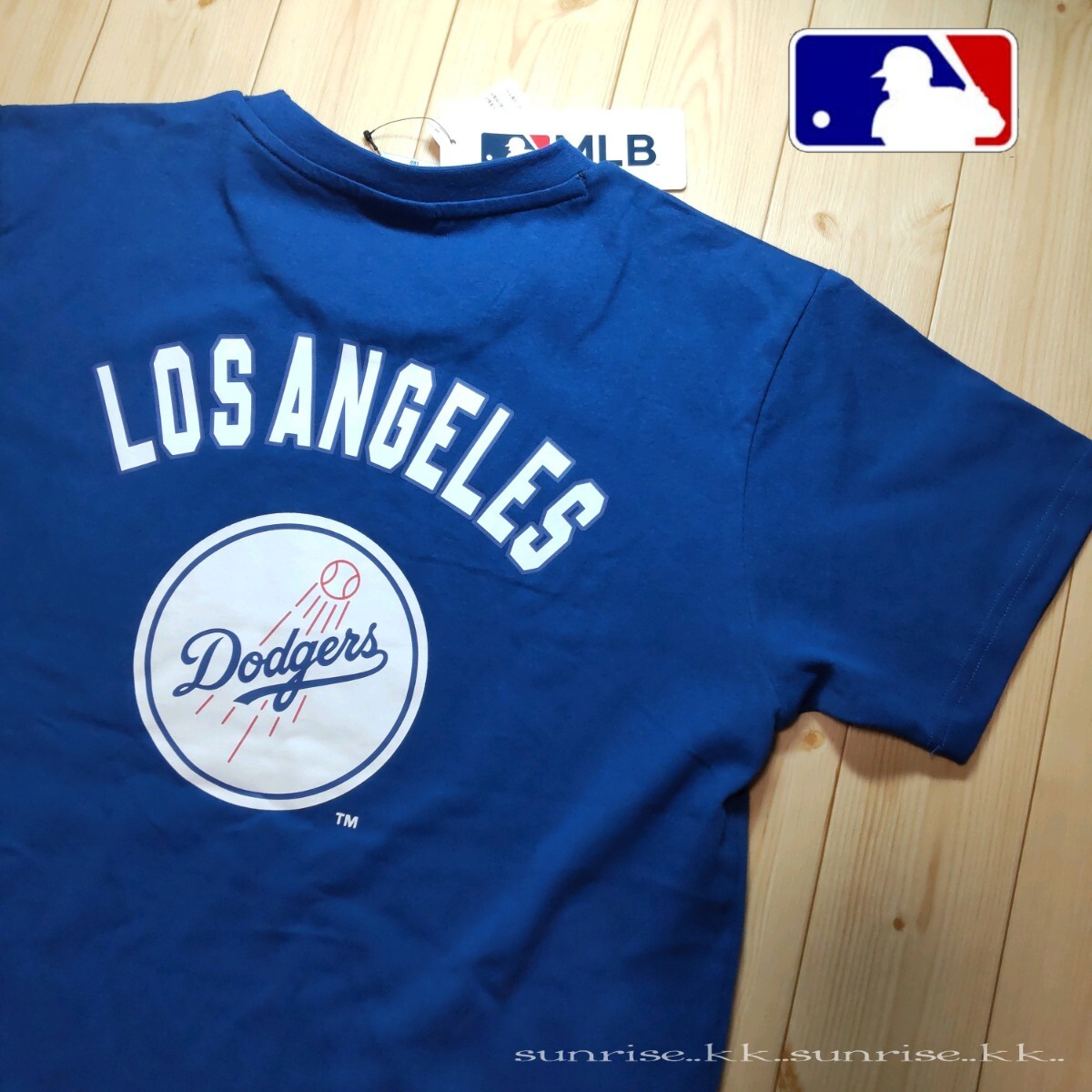新品 ロサンゼルス ドジャース MLB メジャーリーグ バックプリント Tシャツ ブルー 系 大谷翔平 山本由伸 _画像1