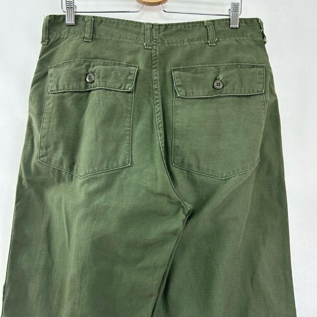 vintage 70s 米軍アメリカ軍 US army OG107 コットンサテン ベイカーパンツ ミリタリー パンツ 軍パン ファティーグパンツ utility pants_画像5