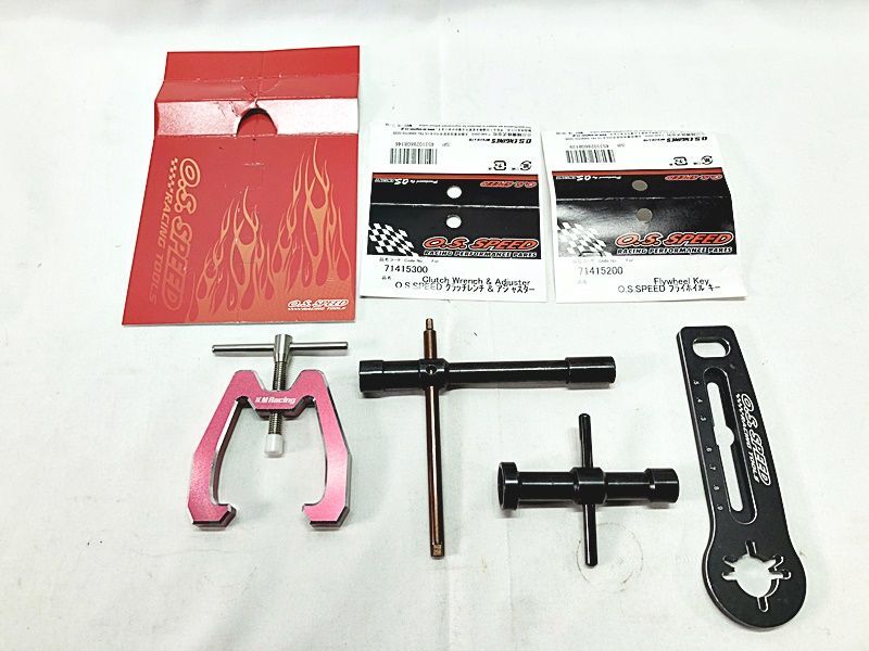 O.S.SPEED clutch wrench & adjuster * fly wheel key set box less . picture reference radio-controller 1 jpy start *H