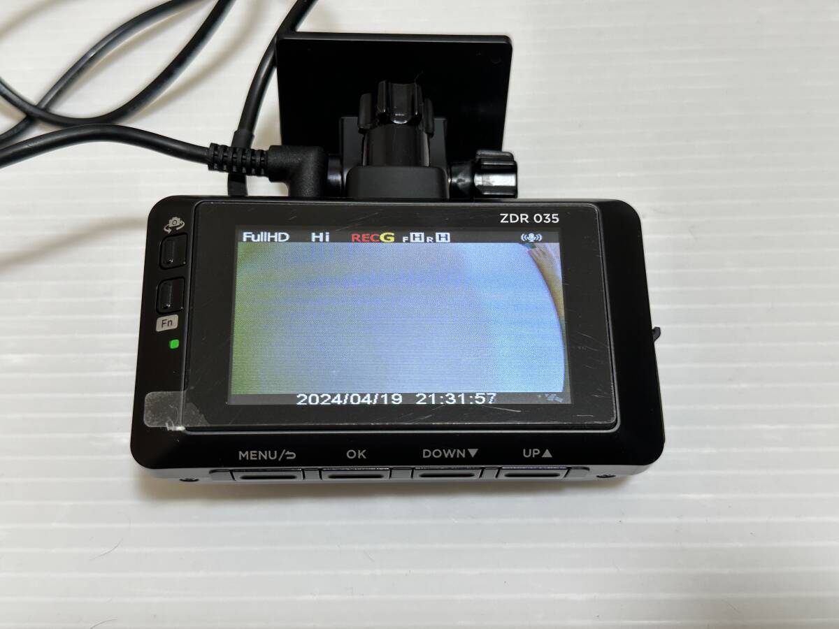 757A 前後カメラ コムテック COMTEC ZDR-035 ドラレコ ドライブレコーダー 送料520円_画像3