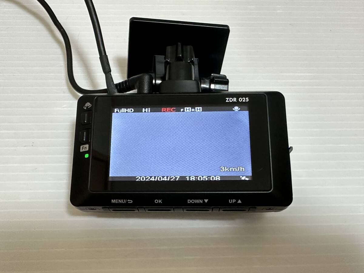 743 前後カメラ コムテック COMTEC ZDR-025 ドラレコ ドライブレコーダー 送料520円_画像3
